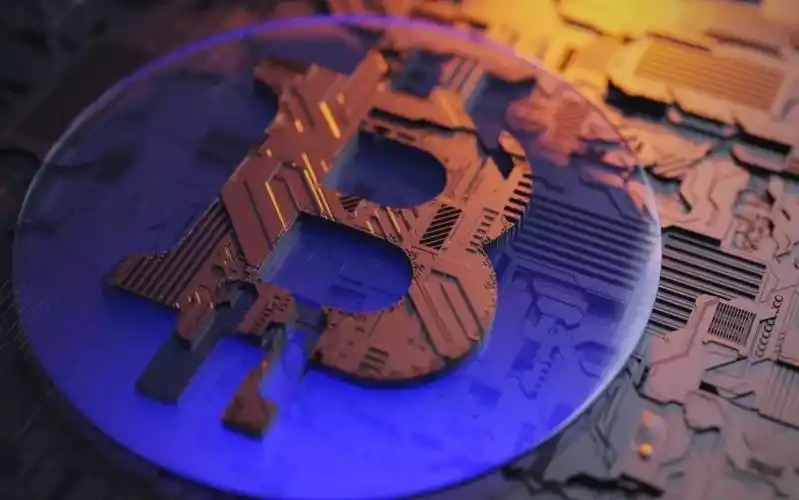 Bitcoin blockchain illustration representing sustainable mining operations
